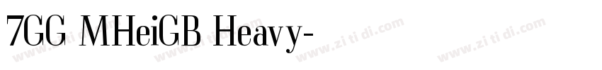 7GG MHeiGB Heavy字体转换
